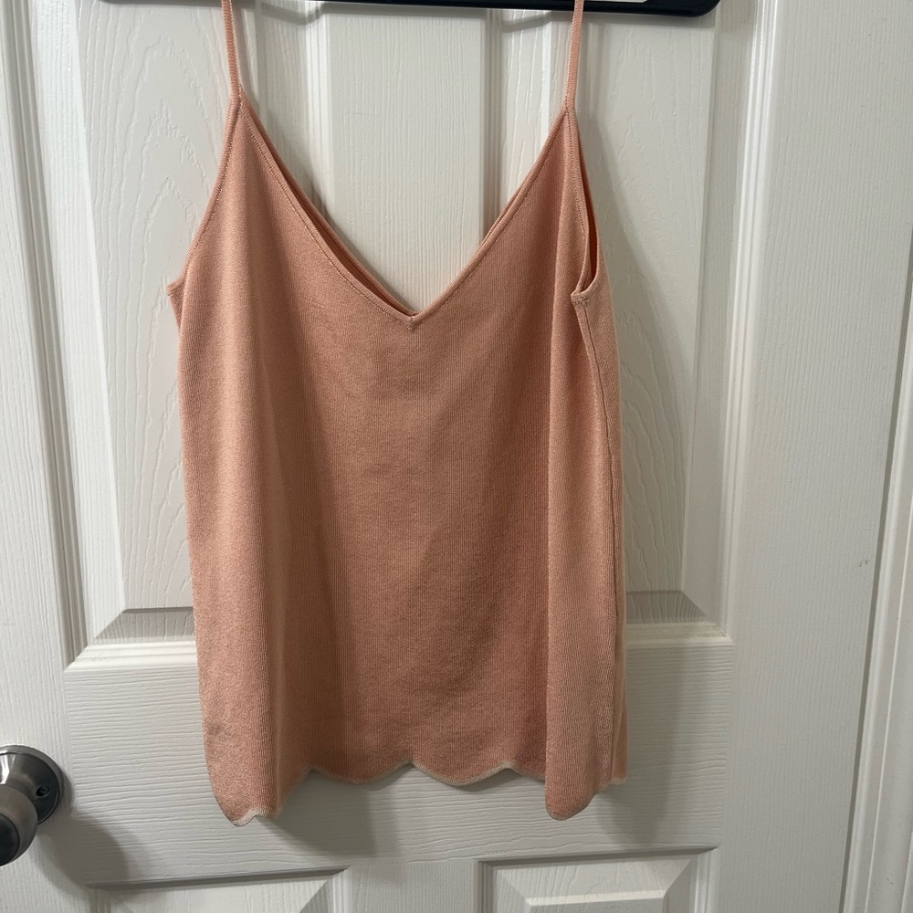 Zara Nude Fitted Sleeveless Camisole